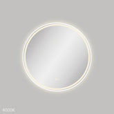 Fienza Reba LED Matte White Framed Mirror, 700mm